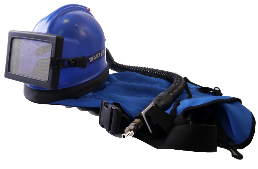 Защитный шлем пескоструйщика MASTER BLAST с регулятором воздуха фото 1